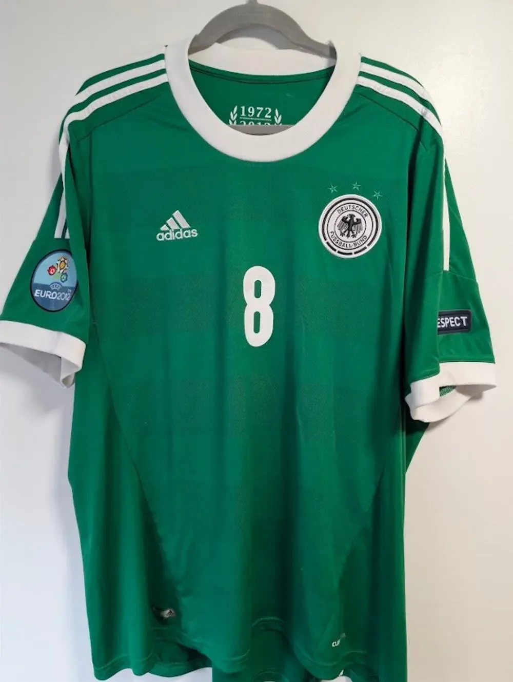 Germany 2012 Away Mesut Ozil #8 Jersey Mens 2XL adidas Euro 2012 Fully Patched